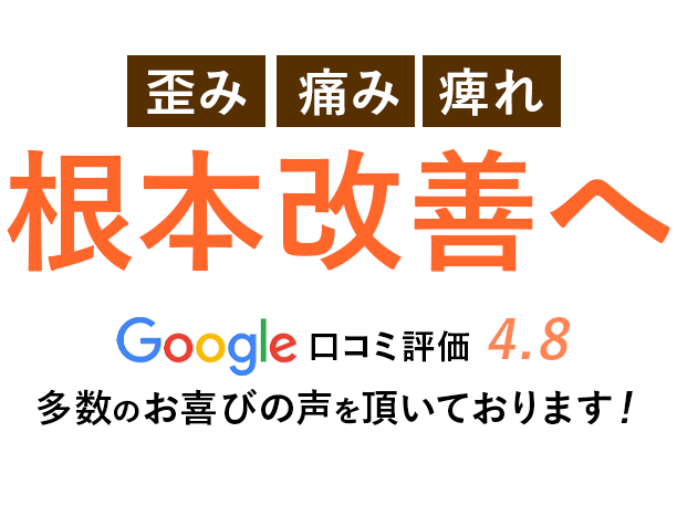 整体院 癒楽里 戸田院 歪み、痛み、痺れ、根本改善へ